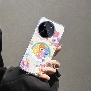 ใหม่ พร้อมส่ง เคสโทรศัพท์มือถือ ซิลิโคนนิ่ม ใส บางมาก ลายการ์ตูนหมีสายรุ้งน่ารัก สําหรับ Realme 11 NFC 4G 11 Pro+ Pro C51 C53 2023 REALME11