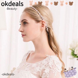 Okdeals กิ๊บติดผม ประดับคริสตัล พลอยเทียม แวววาว เครื่องประดับ สําหรับเจ้าสาว งานแต่งงาน