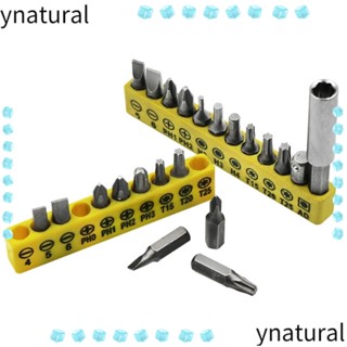 Ynatural ชุดดอกสว่านไขควง เหล็ก อเนกประสงค์ 12 ชิ้น ช่องเสียบ 25 มม. PH Torx สําหรับบ้าน