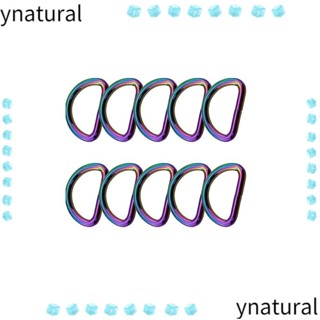 Ynatural แหวน รูปตัว d โลหะผสม สีทอง 3*10*8 มม. 1 นิ้ว สําหรับเย็บผ้า 10 ชิ้น