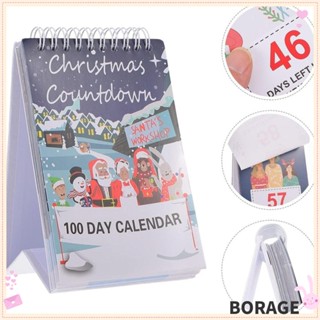 Borag ปฏิทินตั้งโต๊ะ นับถอยหลัง ภาษาอังกฤษ แบบพกพา DIY สําหรับของขวัญคริสต์มาส