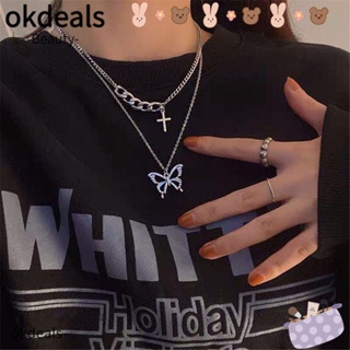 Okdeals สร้อยคอโซ่ จี้คู่ เชื่อมโยงกัน แฟชั่น สําหรับงานปาร์ตี้