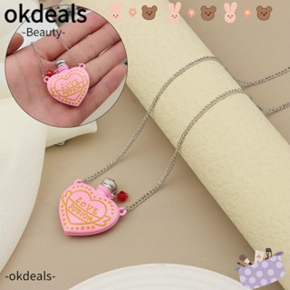 Okdeals สร้อยคอโซ่ยาว จี้รูปหัวใจ เครื่องประดับสําหรับผู้หญิง