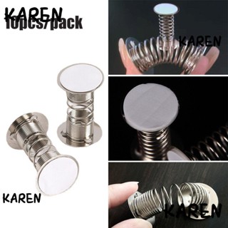 Karen ฐานสปริงหัวตุ๊กตา ขนาด 2.5 ซม. แบบเปลี่ยน สําหรับแดชบอร์ดของเล่น DIY 10 ชิ้น