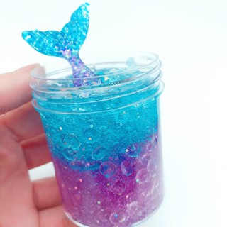 Spot second hair# fishtail slime color mud mermaid Crystal mud cotton mud ebay Amazon hot sale decompression cross-border decompression 8cc