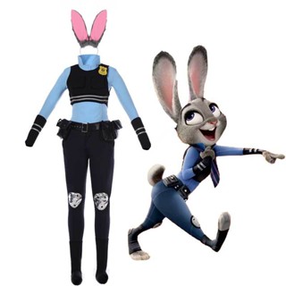 พร้อมส่ง เครื่องแต่งกายคอสเพลย์ วิกผม รูปกระต่าย judy judy Anthropomorphic