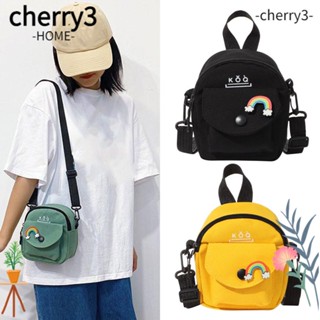 Cherry3 กระเป๋าสตางค์แฟชั่น ผ้าแคนวาส ทรงโท้ท สะพายข้าง น่ารัก