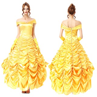 Beauty and the Beast Cinderella Belle ชุดเดรสเจ้าหญิง สําหรับแต่งคอสเพลย์ฮาโลวีน