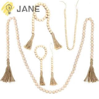 Jane พวงมาลัยลูกปัดไม้ แฮนด์เมด สําหรับแขวนตกแต่งผนังบ้านฟาร์ม DIY