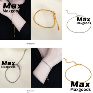 Maxg สร้อยข้อเท้าโซ่ รูปงู สีทอง สีเงิน เครื่องประดับ