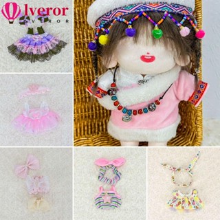 Lveror เสื้อผ้าตุ๊กตา กระโปรงสั้น 20 ซม. แบบเปลี่ยน DIY สําหรับตุ๊กตาเจ้าหญิง