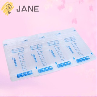 Jane ถุงเก็บน้ํานมแม่ LDPE+PET แบบใส ขนาด 250 มล. แบบพกพา สําหรับหญิงตั้งครรภ์ 30 ชิ้น