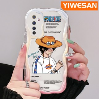 เคสโทรศัพท์มือถือแบบนิ่ม ใส กันกระแทก ลายคลื่น สีมาการอง แฟชั่น สําหรับ Realme 6 Pro 6s Narzo