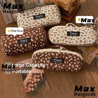 Maxg กระเป๋าดินสอ ขนาดใหญ่ จุของได้เยอะ ลายดอกไม้ แบบสร้างสรรค์ เหมาะกับฤดูหนาว สําหรับนักเรียน สํานักงาน โรงเรียน