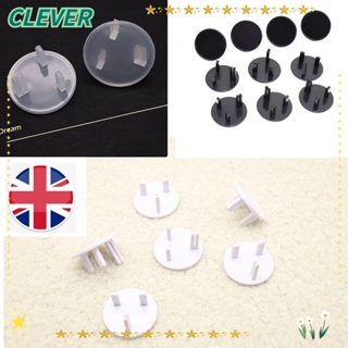 Clever UK ฝาครอบปลั๊กไฟ ทรงกลม สีดํา เพื่อความปลอดภัย สําหรับเด็ก