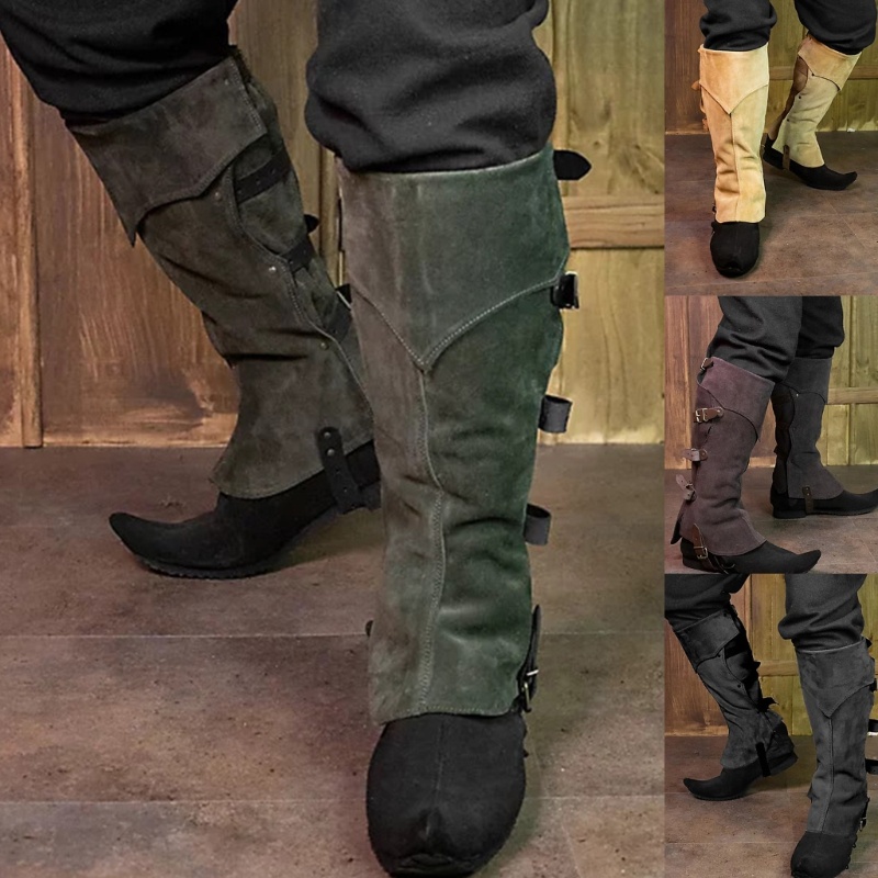 Lala Faux Suede Boots ส้นสังเคราะห์ สำหรับคอสเพลย์อัศวิน