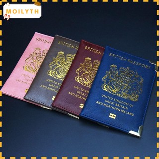 Moilyth 2 ชิ้น ปกหนังสือเดินทาง ผู้หญิง ผู้ชาย สําหรับสหราชอาณาจักร อังกฤษ หนัง Pu