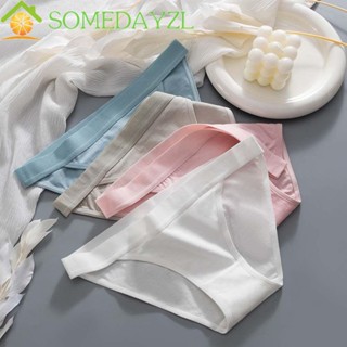 Somedayzl กางเกงชั้นใน ผ้าฝ้าย ระบายอากาศ สีพื้น ฤดูร้อน บางเฉียบ สไตล์เกาหลี สําหรับเด็กผู้หญิง