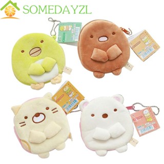 Somedayzl Sumikko Gurashi กระเป๋าสตางค์ แบบนิ่ม ห้อยจี้รูปแมว หมี เป็ด สัตว์ประหลาด หูฟัง กระเป๋าสาย USB