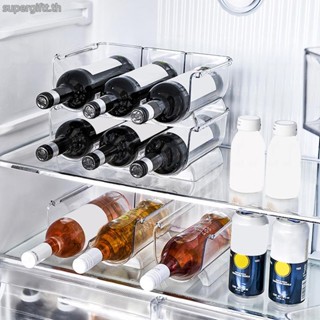  Water Bottle Organizer For Cabinet Stackable Plastic Water Bottle Holder Wine Racks For Kitchen Fridge Pantry Organization And Storage