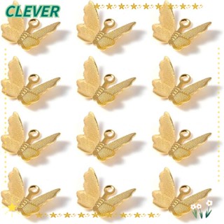 Clever จี้โลหะ รูปผีเสื้อ ขนาดเล็ก 11*13 มม. สําหรับทําเครื่องประดับ สร้อยข้อมือ ต่างหู DIY 200 ชิ้น