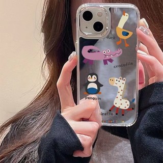 เคสมือถือ แบบนิ่ม พร้อมกระจก ลายการ์ตูน กันกระแทก สําหรับ OPPO Reno9 Reno8 Reno7pro reno6 7z 5 R17 A72 A53 4Z 5GA15 Findx3pro