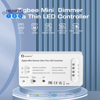 Gledopto Zigbee ตัวควบคุมความถี่วิทยุไร้สาย LED DC5V-24V หรี่แสงได้ บางพิเศษ สําหรับห้องนอน ห้องครัว