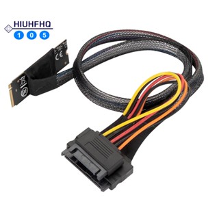 สายเคเบิลอะแดปเตอร์ M.2 M-Key เป็น U.2 SFF-8639 สีดํา สําหรับ Intel 750 P4610 983 SFF-8639 1 ชิ้น