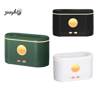 เครื่องทําความชื้นอัลตราโซนิก 1 ชิ้น สําหรับ AROMA Diffuser จําลองเปลวไฟ เงียบ น้ํามันหอมระเหย อโรมา สีเขียว