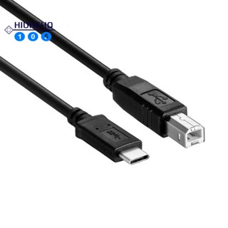 สายเคเบิลข้อมูล USB-C USB 3.1 Type C ตัวผู้ เป็น USB2.0 USB B ตัวผู้ สําหรับเครื่องพิมพ์แล็ปท็อป ฮาร์ดดิสก์ 1 เมตร