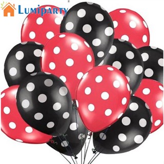 Lumiparty ลูกโป่ง ลายจุดมิกกี้ มินนี่ 12 นิ้ว สําหรับตกแต่งปาร์ตี้วันเกิด 1 ชิ้น