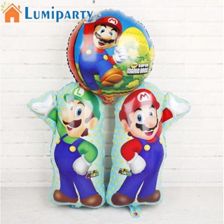 Lumiparty ลูกโป่งฟอยล์ Super Mario คลาสสิก ของเล่นสําหรับเด็ก 1 ชิ้น