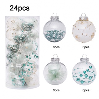 ⚡XMAS⚡Christmas Decor For Christmas For Wedding Mint Green Pendant Plastic 24 Pcs