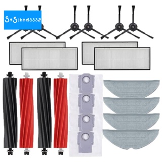 ผ้าม็อบ แปรงหลัก ไส้กรอง HEPA ถุงเก็บฝุ่น อะไหล่เปลี่ยน สําหรับเครื่องดูดฝุ่น Roborock S8 S8 Pro Ultra S8+