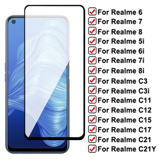 ฟิล์มกระจกนิรภัยกันรอยหน้าจอ 11D สําหรับ Oppo Realme 6 7 8 9 Pro 6i 7i 8i 9i C3 C3i c11 C12 C15 C17 C21 C21Y WQBT