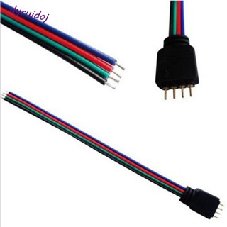Dyruidoj1 สายไฟต่อขยาย 4 Pin ตัวผู้ และตัวเมีย อะแดปเตอร์เชื่อมต่อสายไฟ RGB