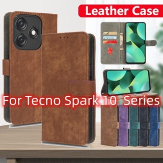 เคสโทรศัพท์มือถือหนัง ฝาพับ กันกระแทก พร้อมช่องใส่บัตร สําหรับ Tecno Spark 10 Pro C Spark10 Spark10C Spark10Pro 4G 5G 2023