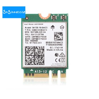 Ax210ngw อะแดปเตอร์การ์ดเครือข่าย WIFI6E 5374M 5G Dual Band บลูทูธ 5.2 สําหรับแล็ปท็อป NGFF M2