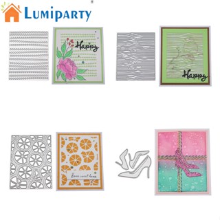 Lumiparty แผ่นแม่แบบ เหล็กคาร์บอน ตัดลายลูกไม้ สําหรับตกแต่งสมุดภาพ การ์ดอวยพร พื้นหลัง DIY