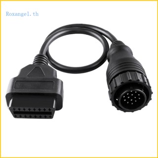 Rox อะแดปเตอร์สายเคเบิลเชื่อมต่อเครื่องยนต์ 14Pin เป็น 16Pin OBD2 สําหรับเครื่องพิมพ์