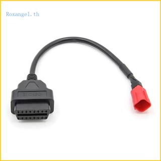 Rox สายเคเบิลรีเซ็ตโค้ด 16 Pin เป็น 6 Pin OBD2 Usb สําหรับรถจักรยานยนต์