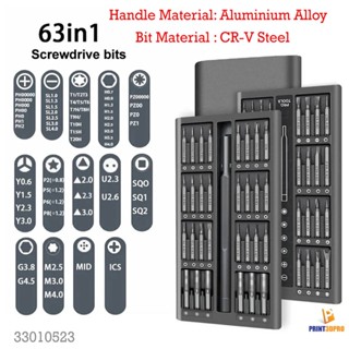 3D Accessory 63pcs iN 1 Screwdriver Set Magnetic Screw Driver Kit Bits 3D Printer Part tool