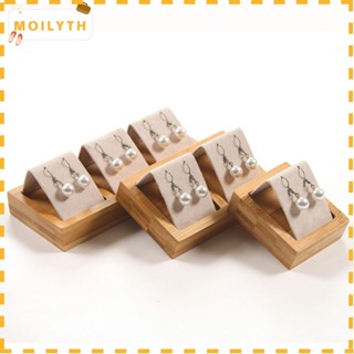 Moilyth ชั้นวางต่างหู แบบไม้ไผ่ 1 ช่อง 2 ช่อง 3 ช่อง พกพาง่าย สําหรับเครื่องประดับ
