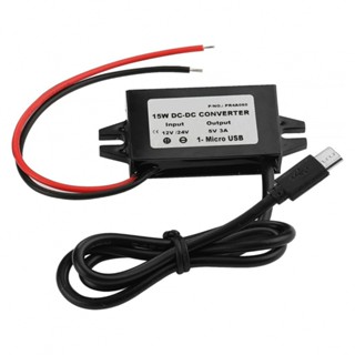 ตัวแปลงสเต็ปดาวน์ DCDC 12V เป็น 5V 3A USB คุณภาพสูง