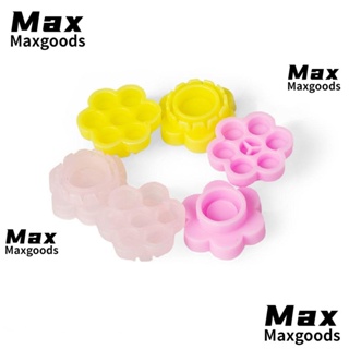 Maxg ถ้วยกาวต่อขนตา พลาสติก ลายดอกไม้ ดอกกุหลาบ สีแดง สีเหลือง ใช้แล้วทิ้ง 100 ชิ้น