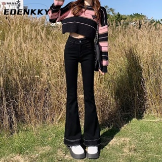 EOENKKY  กางเกงขายาว กางเกงยีสน์ผู้หญิง ทรงหลวม ๆ ตรง Retro Hip Hop Pants 2023 NEW Style  ทันสมัย สวยงาม Chic สไตล์เกาหลี A97L8AL 36Z230909