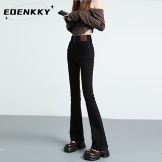 EOENKKY  กางเกงขายาว กางเกงยีสน์ผู้หญิง ทรงหลวม ๆ ตรง Retro Hip Hop Pants 2023 NEW Style  ins High quality fashion Trendy A97L8AW 36Z230909