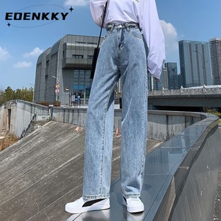 EOENKKY  กางเกงขายาว กางเกงยีสน์ผู้หญิง ทรงหลวม ๆ ตรง Retro Hip Hop Pants 2023 NEW Style  สวยงาม ทันสมัย สวย High quality A97L877 36Z230909