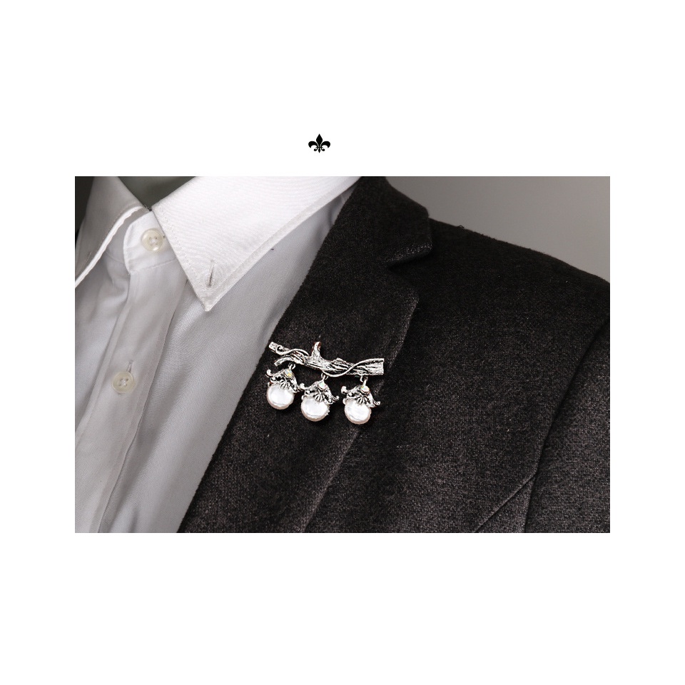 เข็มกลัดโลหะ ประดับมุก สไตล์วินเทจ คลาสสิก บาร็อค เครื่องประดับ สําหรับผู้หญิง ผู้ชาย งานเลี้ยง งานเลี้ยง - รูปที่ 6