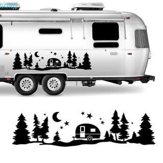 สติกเกอร์ไวนิล รูปต้นไม้ สําหรับตกแต่งรถยนต์ SUV RV Van Caravan Offroad